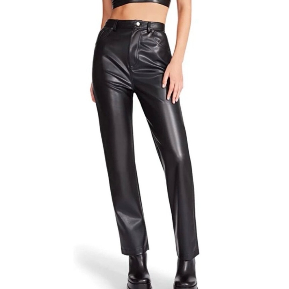 Steve Madden Black Faux Leather Pants